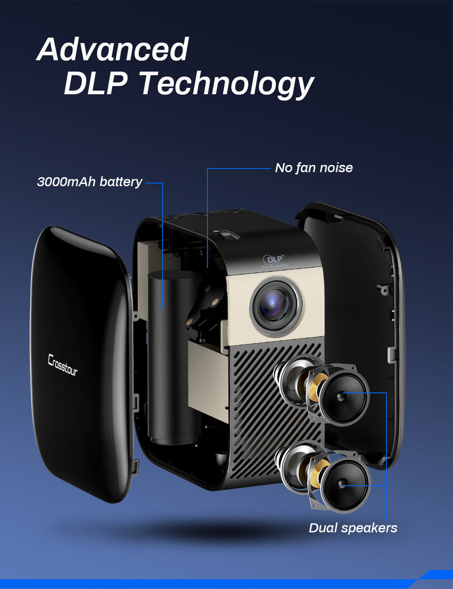 Mini Portable Projector, Small DLP Video Projector Home Theater 